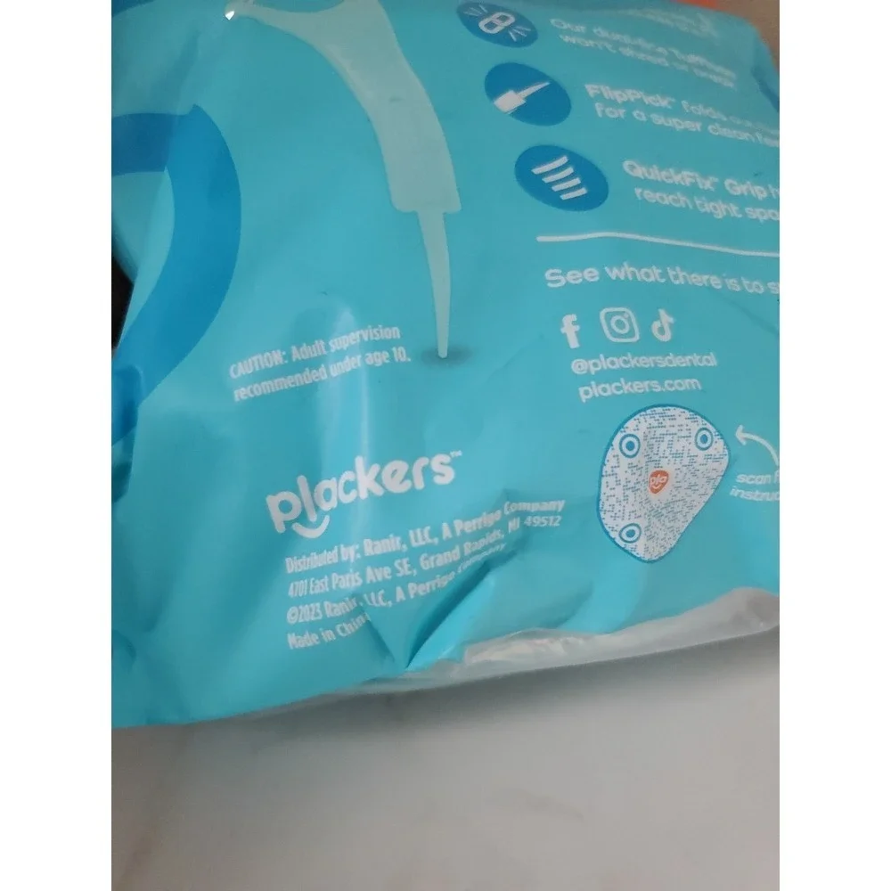 300 Count Cool Mint Plackers Twin-Line Dental Floss Tooth Picks Oral Flossers